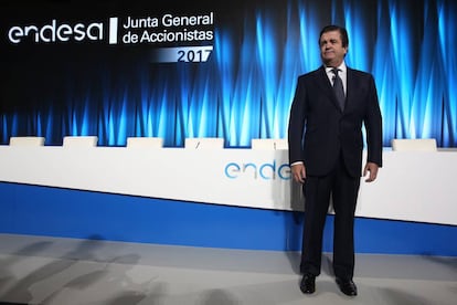 El presidente de Endesa, Borja Prado, en junta general.