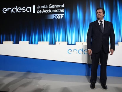 El presidente de Endesa, Borja Prado, en junta general.