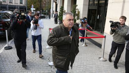 El secretario de Organización del PSOE, Santos Cerdán, en Bruselas.