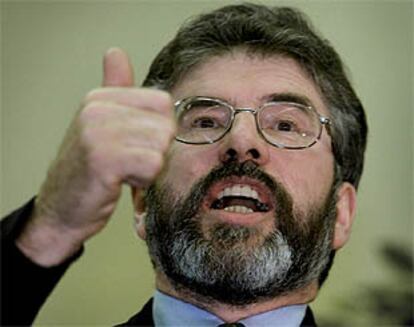 El presidente del Sinn Fein, Gerry Adams, .