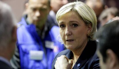 Marine Le Pen, em 28 de fevereiro em Paris.