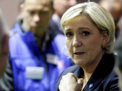 Marine Le Pen, em 28 de fevereiro em Paris.