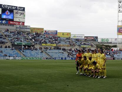 La grada del Coliséum Alfonso Pérez, estadio del Getafe, casi vacía en un encuentro contra el Villarreal.