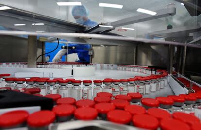 Una de las plantas del laboratorio ruso Biocad, que fabrica la vacuna rusa, el pasado diciembre.
