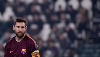 Messi, en el Juventus Stadium.
