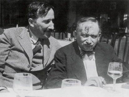 Stefan Zweig y Josef Roth en Ostende (Bélgica) en 1936.