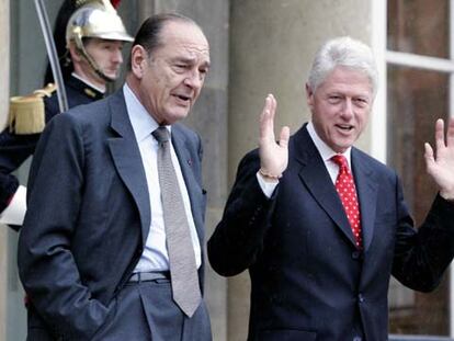 Jacques Chirac y Bill Clinton