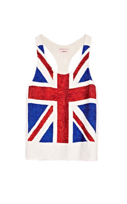 Tank top de pailletes con la Union Jack de Ashish (680 euros)