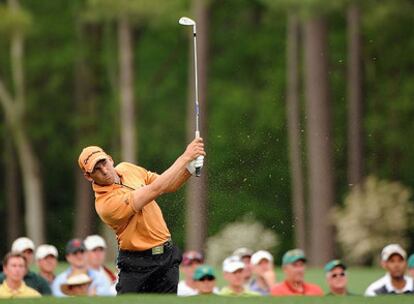 Sergio Garcia, la semana pasada, en el Masters, en un golpe de aproximación a la bandera.