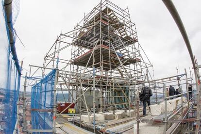 Obras en una de las torres de la Catedral 