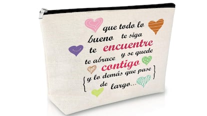 Estuche diseñado con una frase motivacional para regalo del Día de la Madre