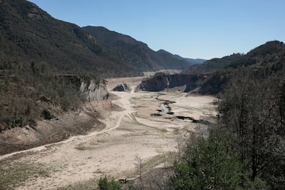 El pantano de la Baells, en marzo de 2024.