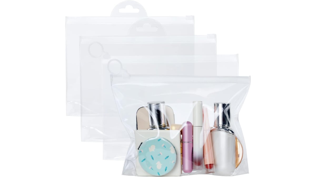 Bolsas transparentes con cremallera.