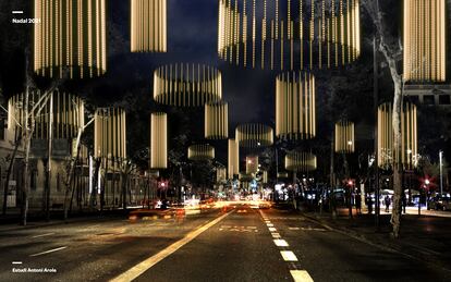 Proyecto de luces de Navidad de Barcelona del Estudio Arola.
