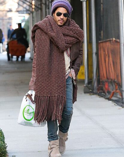 La famosa bufanda de Lenny Kravitz.