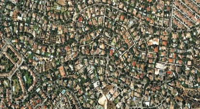 Vista aérea del Aljarafe de Sevilla.