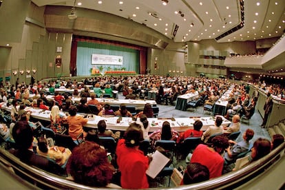 La Cuarta Conferencia Mundial sobre la Mujer de las Naciones Unidas en Beijing, China, el 5 de septiembre de 1995.