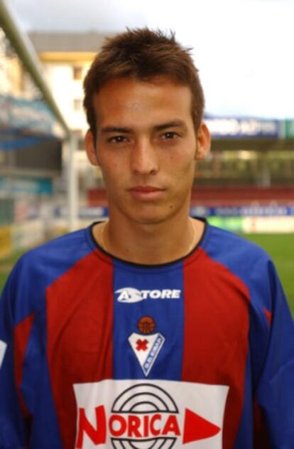 Silva, con la camiseta del Eibar.