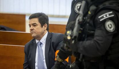 Marian Kocner, este jueves en el juicio por el asesinato de Jan Kuciak.