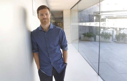 Xabi Alonso, este viernes en el Museo San Telmo de San Sebasti&aacute;n.