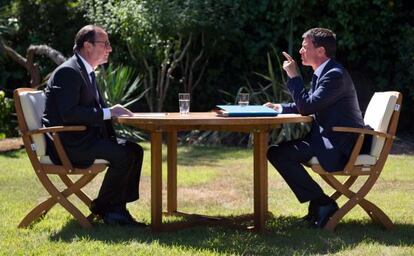 François Hollande y Manuel Valls, el pasado 15 de agosto.