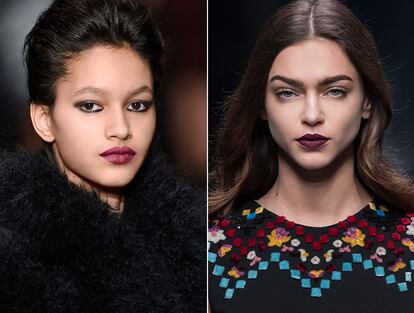 Los labios granates, otra de las tendencias del otoño.