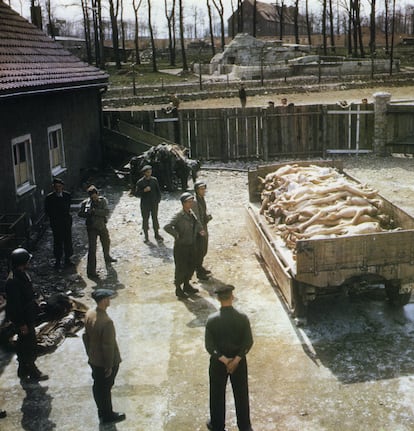 Imágenes grabadas por las tropas estadounidenses en el campo de Buchenwald tras la liberación el 11 de abril de 1945. 