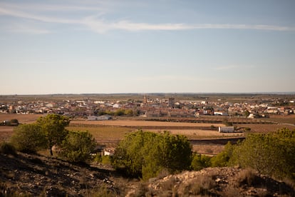 Panorámica del pueblo Casas-Ibáñez, Albacete. 