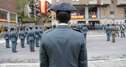 Agentes en un desfile en San Sebastián.