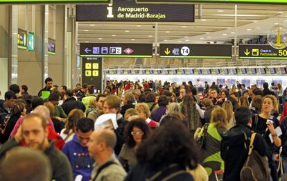 Terminal de Barajas el 3 de diciembre de 2010.