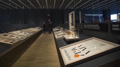 Aspecto general de la exposición del diseño gráfico.