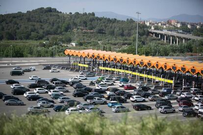 Peaje de la AP 7, de Abertis, en Martorell.