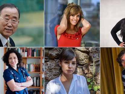 Ban Ki-Moon, Camila Sosa Villada, Gabriela Wiener, Pilar Quintana, Andrea Abreu y Mircea Cărtărescu.