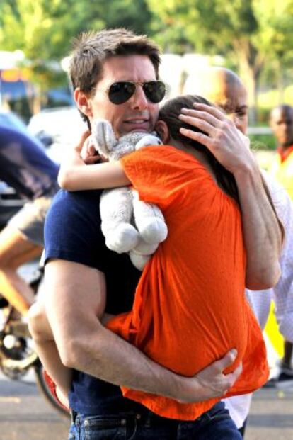 Tom Cruise con su hija Suri, el 17 de julio de 2012, en Manhattan.