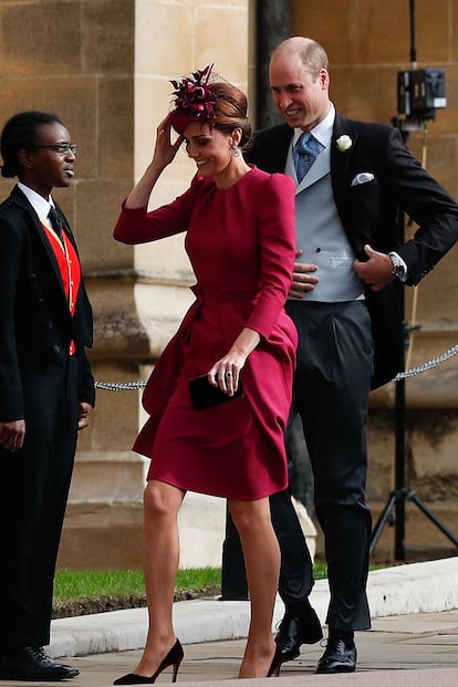 Kate Middleton, una de las más esperadas, llegó con un diseño de Alexander McQueen, su firma de cabecera.