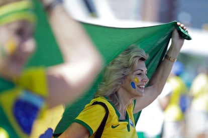 Protesto em Brasília neste domingo.