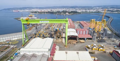 Vista de uno de los astilleros de Navantia.