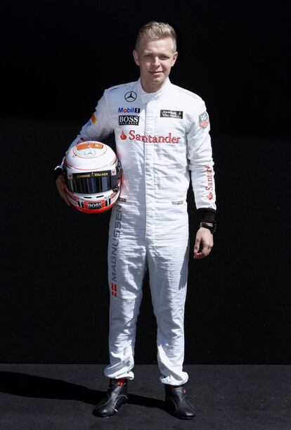 Kevin Magnussen, de Dinamarca, piloto del equipo McLaren Mercedes.