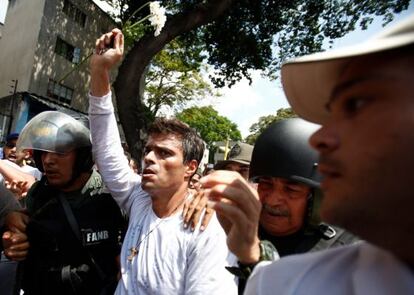 El líder opositor Leopoldo López, en febrero pasado.