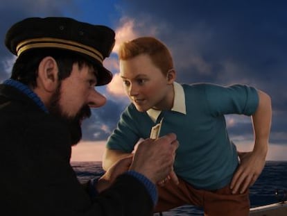 El Tintín cinematográfico de Spielberg y Peter Jackson