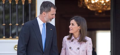 Felipe VI y la reina Letizia, en el Palacio de la Zarzuela.