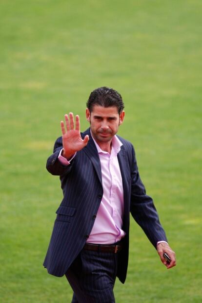 Fernando Hierro, director deportivo de la Federación Española de Fútbol, en la ciudad deportiva de Las Rozas.