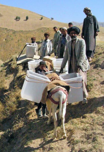 Colegios electorales móviles en Badakhshan, al este de Afganistán.