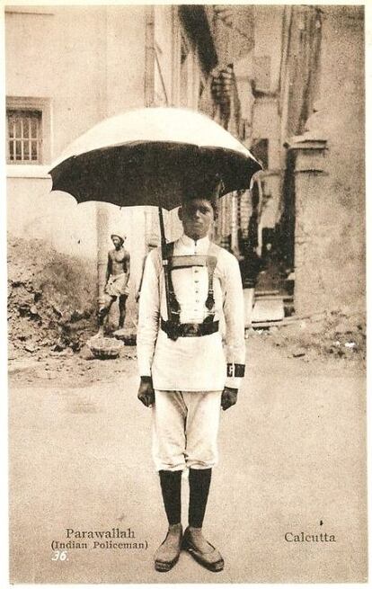 Un policía indio de Calcuta en la época de la novela.