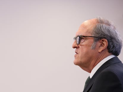 El defensor del pueblo, Ángel Gabilondo, durante la presentación del informe anual de la institución en el Congreso de los Diputados.