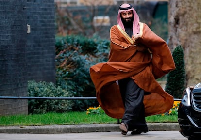 El heredero saudí, Mohamed bin Salman, en Londres en 2018.