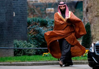 El heredero saudí, Mohamed bin Salman, en Londres en 2018.