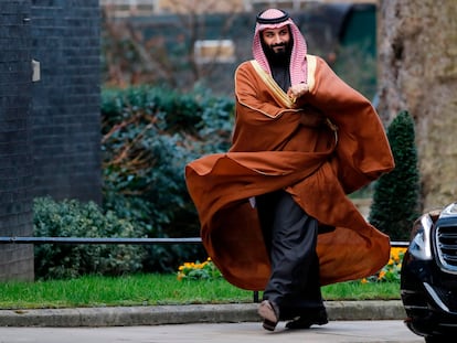 El heredero saudí, Mohamed bin Salman, en Londres en 2018.