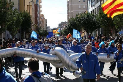 La manifestació d'aquest diumenge a Amposta.