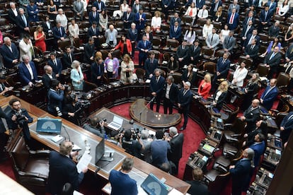 Una imagen de la Cámara de Diputados del Congreso argentino, este jueves en Buenos Aires.
